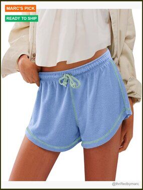 Cotton Casual Shorts with Drawstring Waist for Workout Lounge Beach